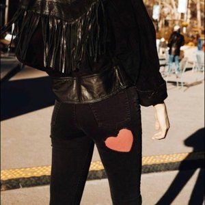 Revice Denim Mon Amour Heart Jeans in Black